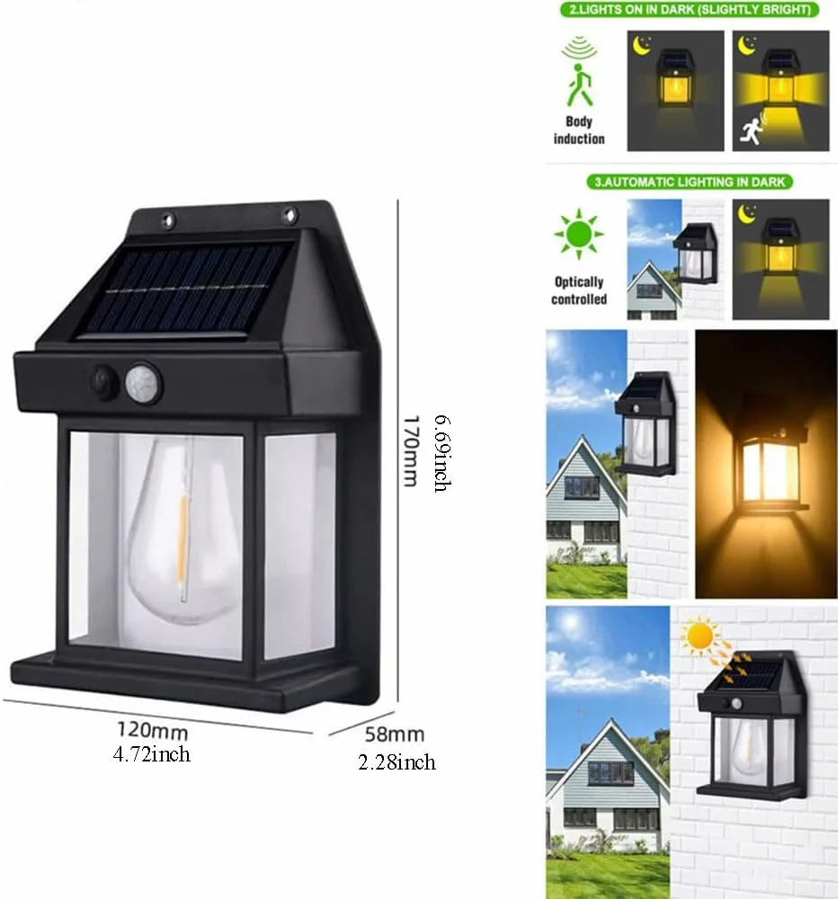 Solar Sensor Interaction Wall Lamp