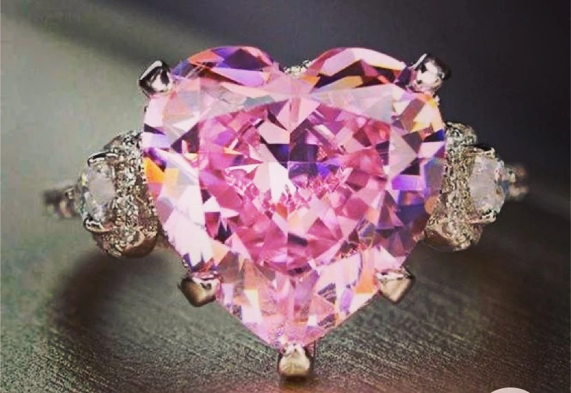 Heart Pink Diamond Ring