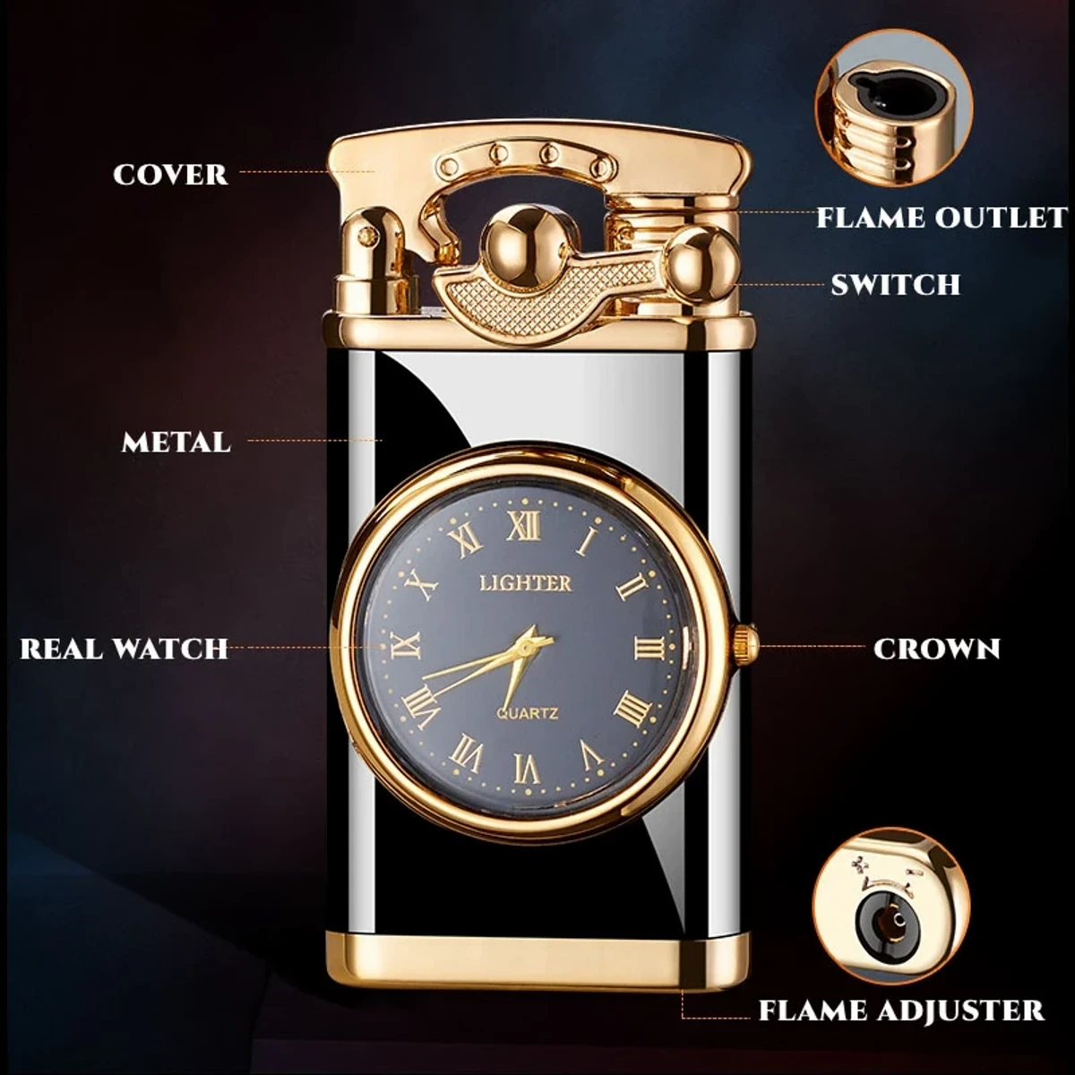 Metal Gas Watch Lighter