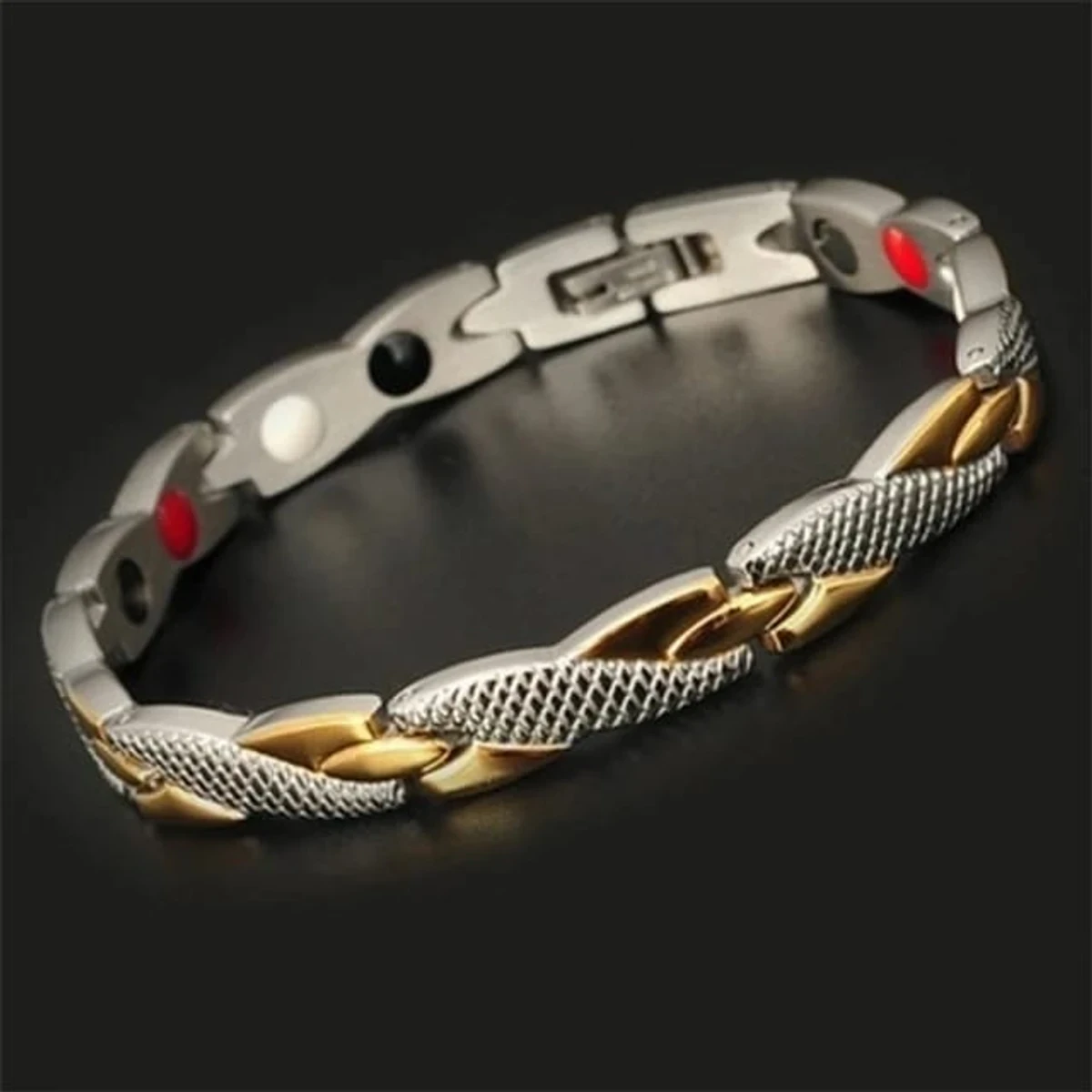 Twisted Dragon Pattern Healthy Care Magnetic Alloy Bracelet